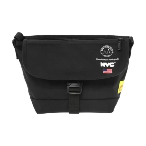 Manhattan Portage × NYC Коллаборация Ткань Сумка через плечо Сумка на плечо Унисекс Черный
