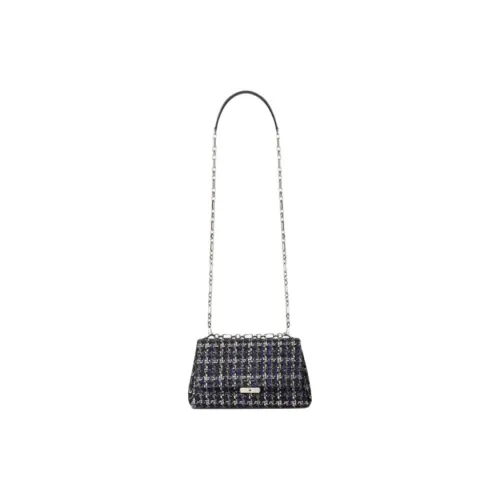 Kate Spade Carlyle Фланелевая ткань Сумка через плечо Сумка на плечо Женская Черная Синяя и Белая