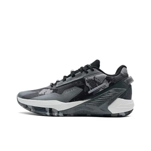 XTEP Spirit Strike TD Slip-resistant Low Top Баскетбольные кроссовки Мужские Серый Черный