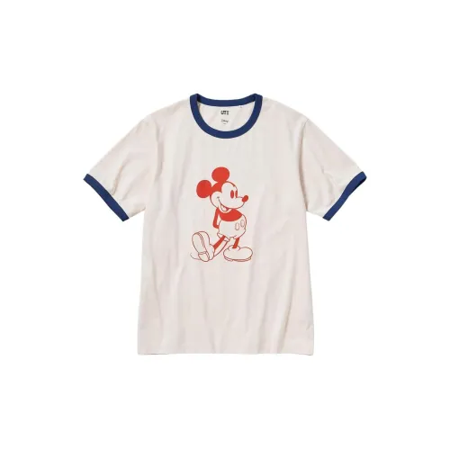 UNIQLO Сливочный Унисекс Футболка