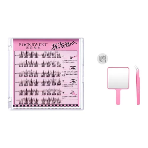 ROCK SWEET Айс американо Клей Бесплатно Клещи для ресниц Натуральный Увеличение Длина Стиль 48 кластеров коробка