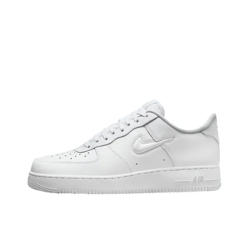 Nike Air Force 1 Low JEWEL Slip Resistant Abrasion Resistant Дышащий Низкий Топ Скейтбординг Кроссовки Мужские Белые