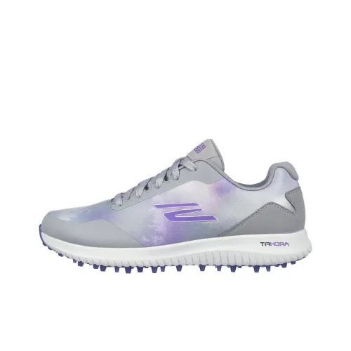 Skechers ARCH FIT GO FOAM 1 GOLF Max 2 Splash Низкий Топ Обувь для гольфа Женская Серый Фиолетовый