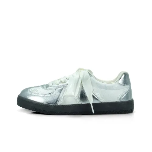 B10CROWN Немецкие армейские кроссовки Low Top Silver Women's