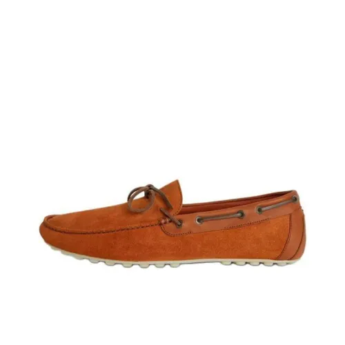 Loro Piana Лоферы с резиновым подошвой, оранжевые, мужские
