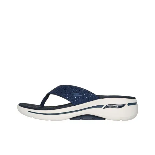 Skechers Go Walk Arch Fit Шлепанцы Женские Синие Белые