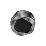 Мёбиус Черный Розовый-Премиум Черный Серьги с зажимом *1