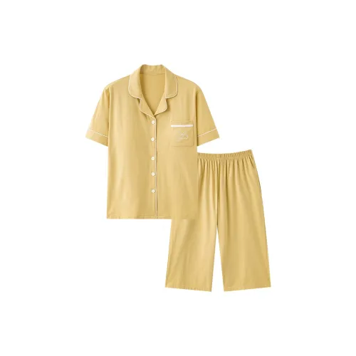 JinShaLa Pajama Комплект Женский Желтый