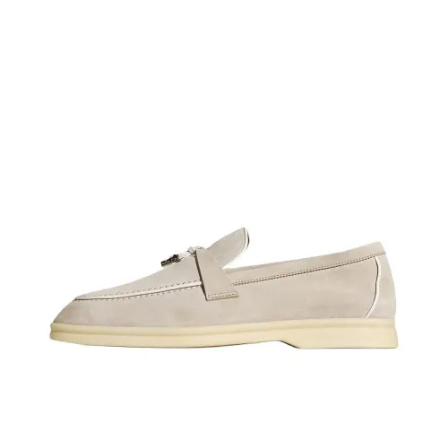 Loro Piana Summer Charms Walk Лоферы Перламутрово-розовый Белый Женские
