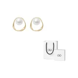 Винтажные серьги-кольца с жемчугом