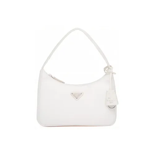 PRADA RE Edition Нейлоновая Подмышечная Сумка Сумка через плечо Мини Женская Белая