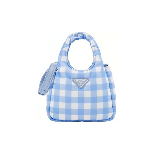 PRADA Сумка из ткани сумка через плечо маленькая женская светло-синяя