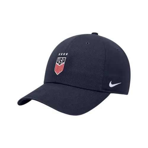 Nike Хлопковые кепки унисекс синие