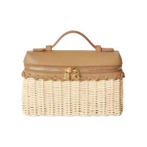 Loro Piana ExtraPocket Бамбуковое волокно Телячья кожа Одно плечо Клатч Женские Солод Свет Бамбук Желтый