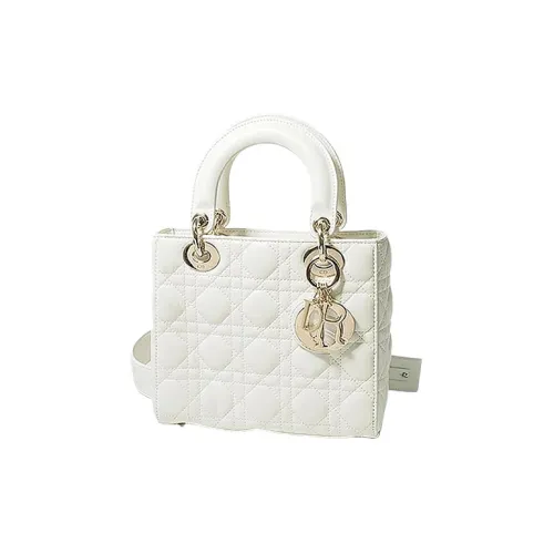 DIOR LADY DiorMy ABCDior Lambskin Сумка Lady Dior Сумка через плечо Сумка Маленькая Женская Ecru
