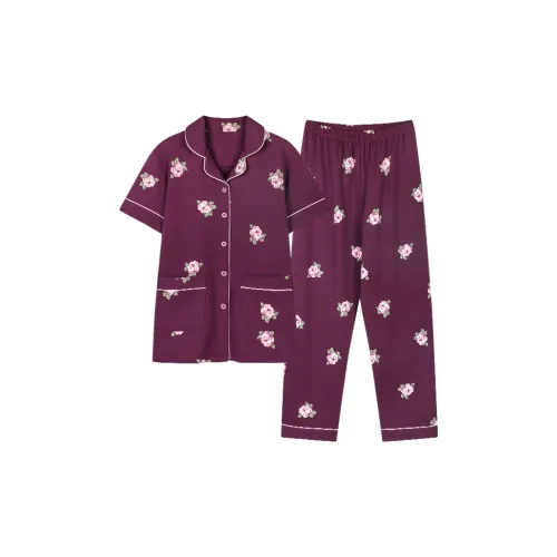 H YXIANG Пижамный комплект женский розовый фиолетовый