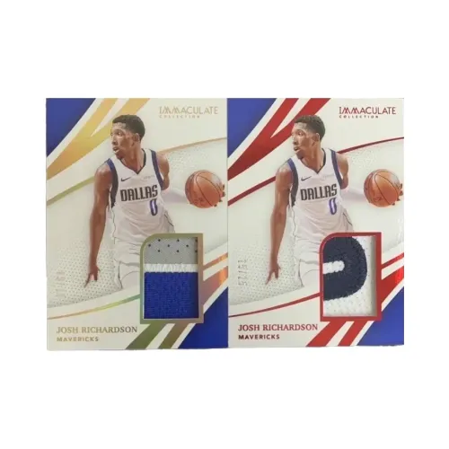 Панини 2020 21 IMM Josh Richardson Джерси Violent Cut 15 25 Патч+09 10 Match Изданные Джерси Certified Аутентичный