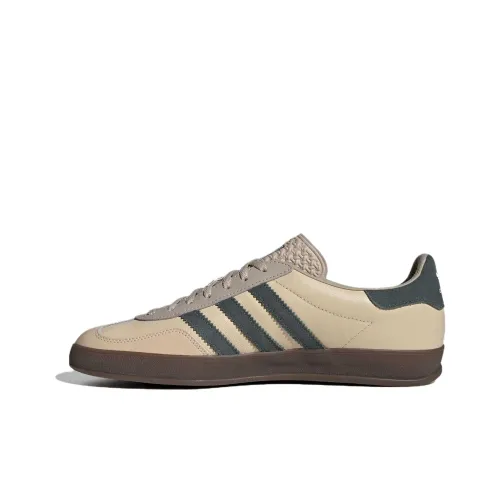 Adidas Originals Gazelle Abrasion Resistant Низкие Кроссовки для скейтбординга Унисекс Бежево-зеленый
