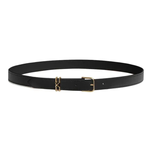 HERMES Телячья кожа Кожаные ремни Женские Черный Ширина 2CM