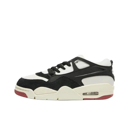Jordan Air Jordan 4 RM Low Топ Винтажные Баскетбольные Кроссовки Мужские Черно-Белые