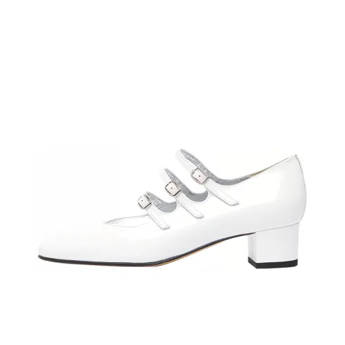 Carel Квадратный каблук Туфли Мэри Джейн Средний каблук Женские Белые