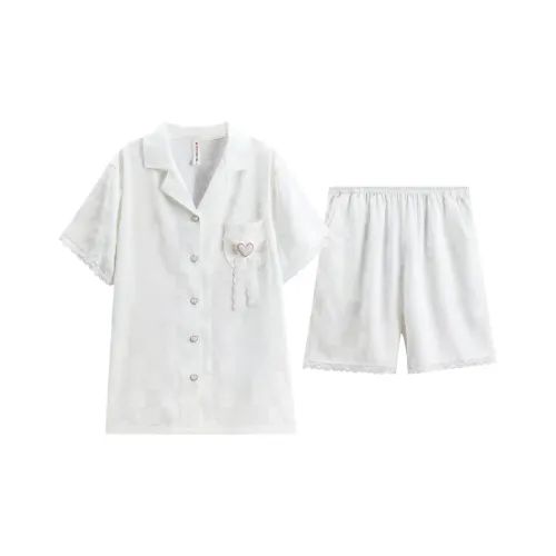 FENTENG Пижамный комплект женский элегантный белый