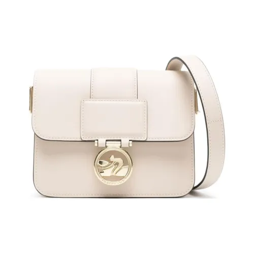 LONGCHAMP Box TROT Телячья кожа Сумка через плечо Маленькая Женская Бежевая