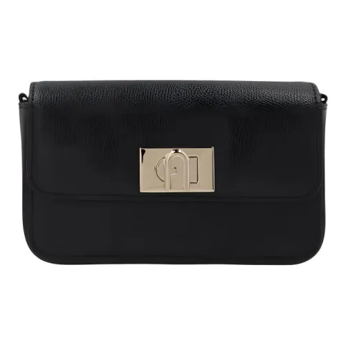 Furla 1927 Collection Кожа Плечевая сумка Женская Черная