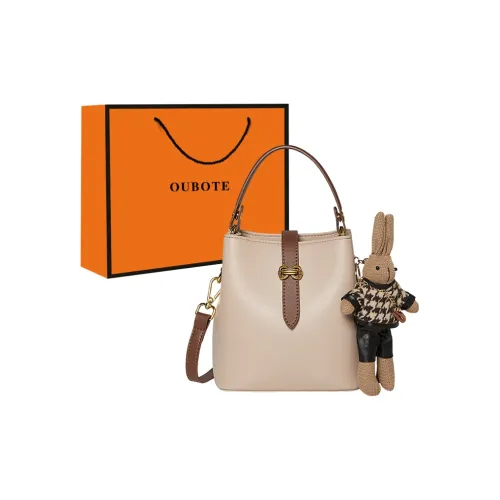 OUBOTE Сумка через плечо из коровьей кожи с синтетической кожей сумка обычная женский карамельно-коричневый морская соль белый