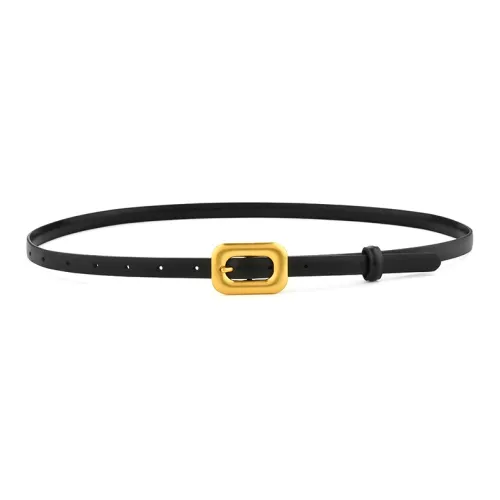 Lanza Корейский стиль Ins Inspired Облегающий крой Декоративная талия Джинсы Кожаные ремни Женские 1,5 см Ширина