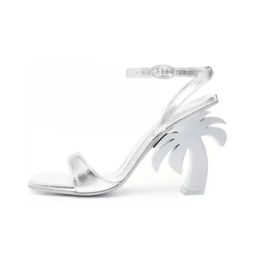 PALM ANGELS Пальма One Ремешок Сандалии Женские Серебристые