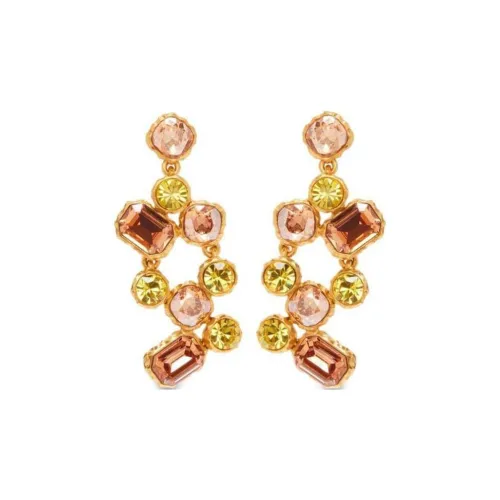 Oscar De La Renta Серьги из лата Женские Золотые Многоцветные