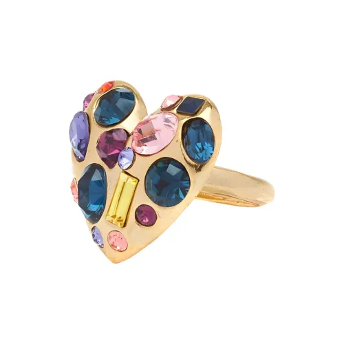 Oscar De La Renta Олово Стекло Латунь Золото Кольца Женские Золото