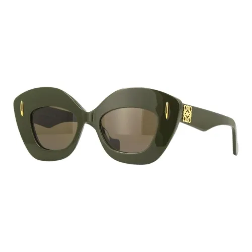 LOEWE Кошачий глаз Солнцезащитные очки Мужские Темно-зеленые