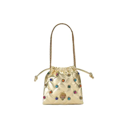 Kurt Geiger London Кожа Ведрообразная Сумка Сумка Сумка через плечо Маленькая Женская Золотая