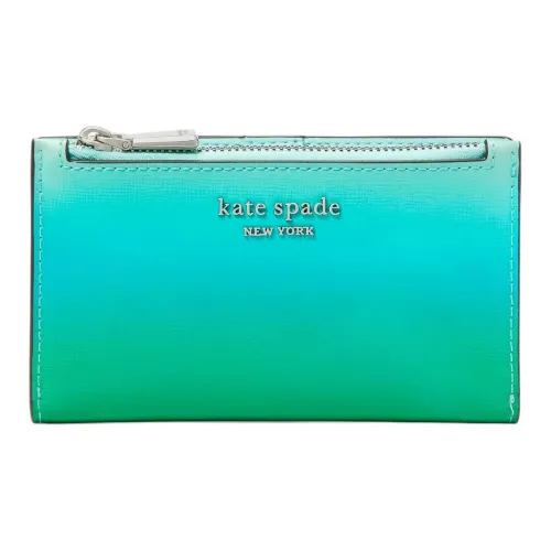 Kate Spade Кожа Кошелек Маленький Женский Мятно-Зеленый