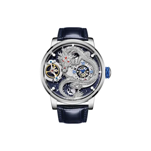 HANBORO Механические Мужские Часы 45,5 мм Белые