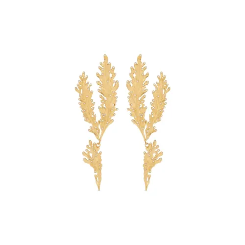 Серьги OSCAR DE LA RENTA из латуни кристала женские золотые