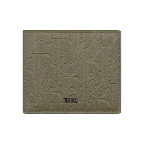 DIOR Кошелек из коровьей кожи Мужской Хаки