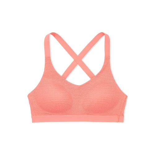 Victoria's Secret Легкий Сетчатый Спортивный Бюстгальтер Crush Бюстгальтер Кораллового Цвета для Женщин Кораллово-Розовый