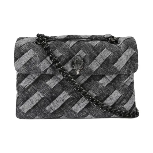 Kurt Geiger London ACID Вымытый деним Сумка через плечо Женская Черная