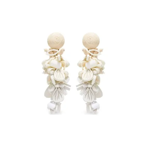 Oscar De La Renta Серьги из лата Женские Белые