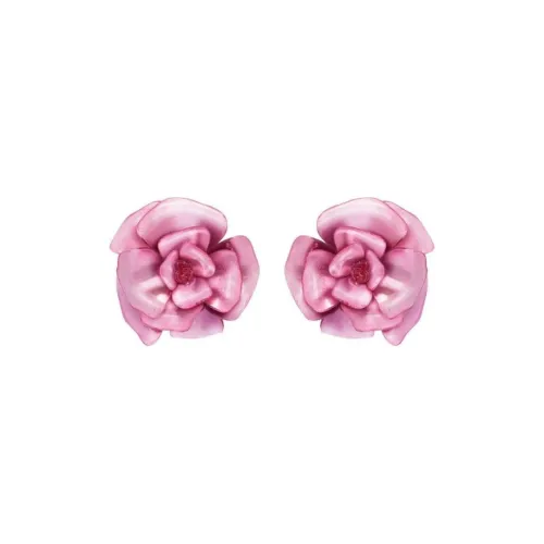 Оскар де ла Рента Акрил Латунь Нижняя Заколка Серьги On Женские Розовые