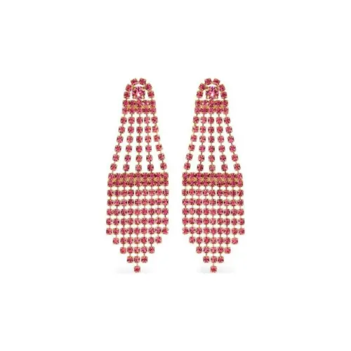 Oscar De La Renta Латунь Нижняя Заколка Серьги On Женские Фуксия