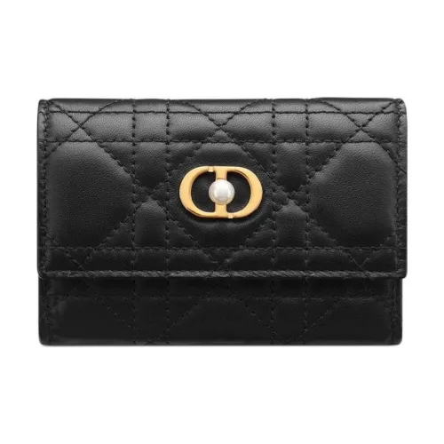 DIOR Jolie Sheepskin Wallet Women's Black