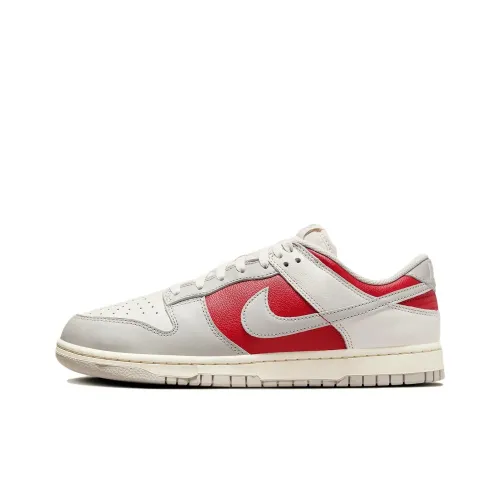 Nike Dunk Low Топ Скейтборд Кроссовки Унисекс Серый Красный