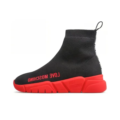 LOVE MOSCHINO Повседневный Низкий Топ Черный Красный Женский