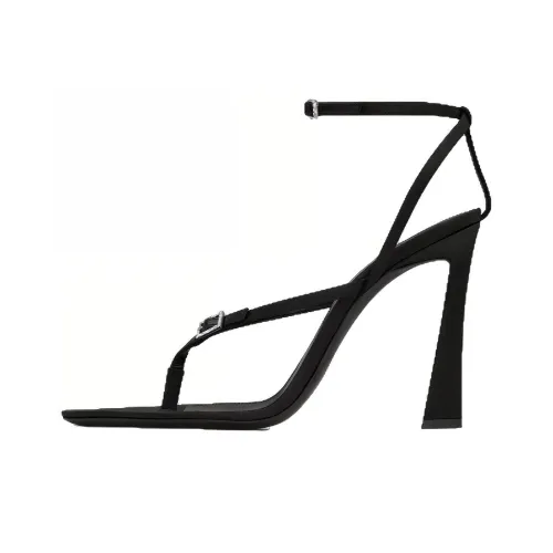 SAINT LAURENT One Ремень Сандалии 10,5 см Женские Черные