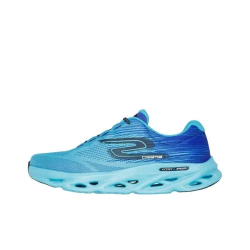 Skechers GO RUN Swirl Tech Speed Устойчивые к истиранию Низкие Беговые кроссовки Мужские Синие