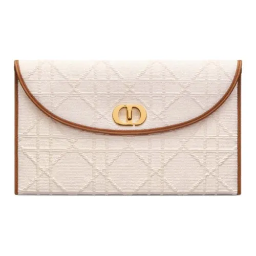 DIOR 30 Montaigne Тканый хлопок Клатч Женский Бежевый